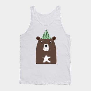 Bear with star Tank Top